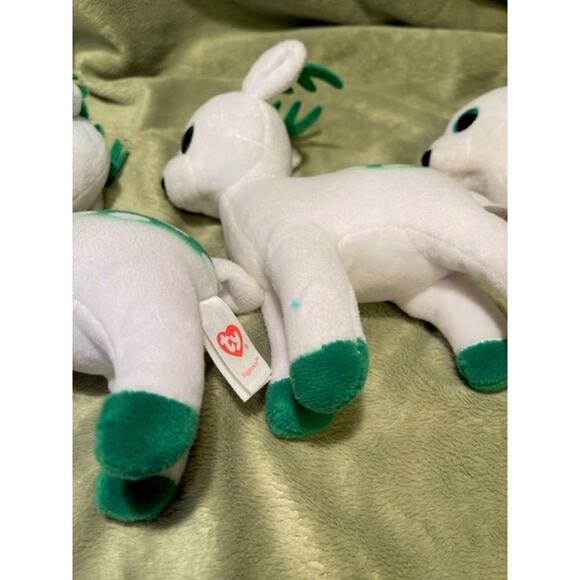 Ty Beanie Boos Collection Set of (3) Peppermint Christmas Reindeer (2017) - Picture 5 of 6